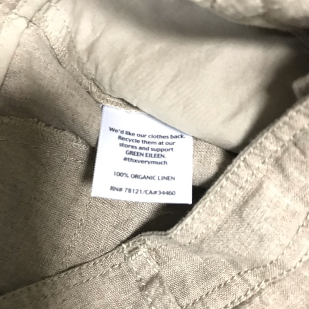 Eileen Fisher NWT 100% Linen cuffed Shorts- M - Picture 7 of 7